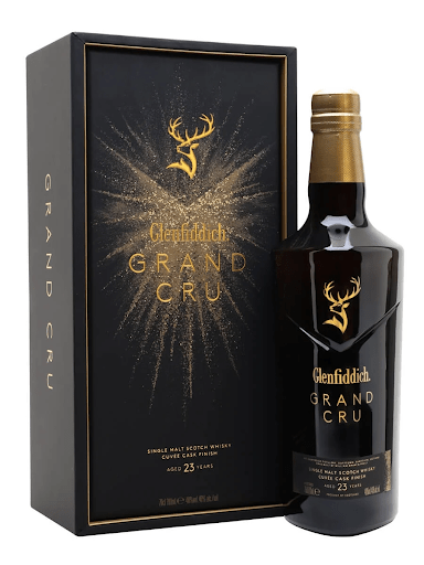 a bottle of 23 year old Glenfiddich Malt Scotch Whisky