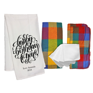 a selection of cotton dish towels from Cotton Creations