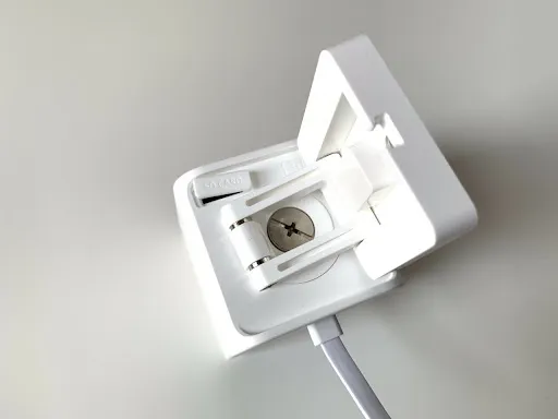 The MicroSD card slot is underneath the base of wyze v3 camera