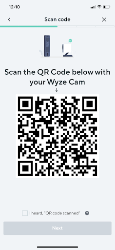 the third step of wyze v3 onboarding process (app screenshot)