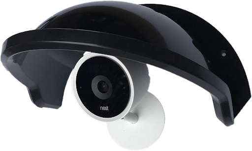 A typical camera cover shield, here in use with a Nest camera.