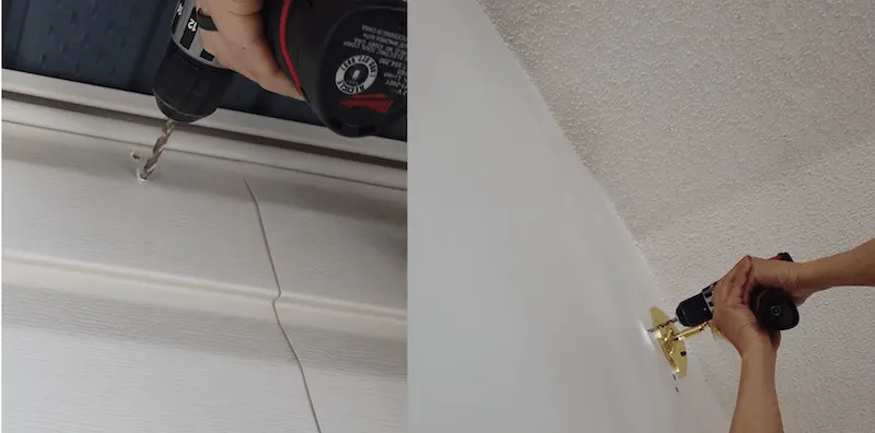 Use a power drill to drill holes