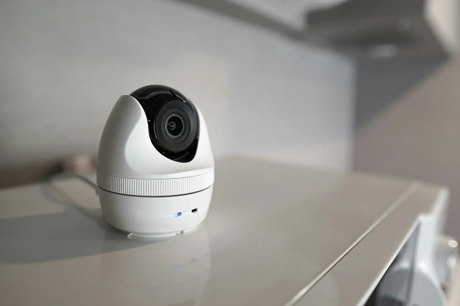 security camera on a desk