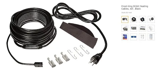 Frost King RC60 Heating Cables Black