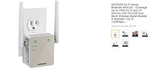 NETGEAR Wi-Fi Range Extender EX6120