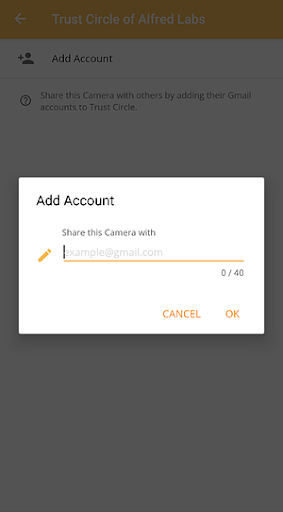 AlfredCamera Trust Circle share access