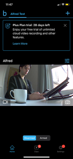 Blink app home tab screenshot
