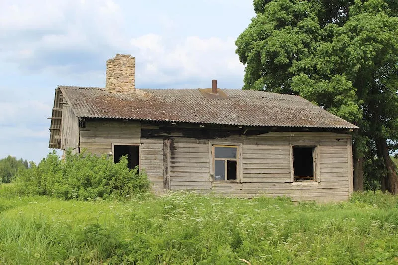 A discarded house.